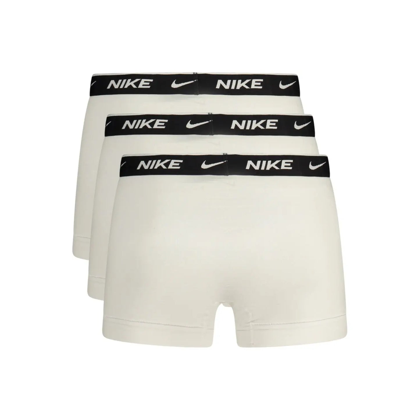 Nike, Pachet 3 perechi boxeri albi cu elastic logo în talie - Vinty