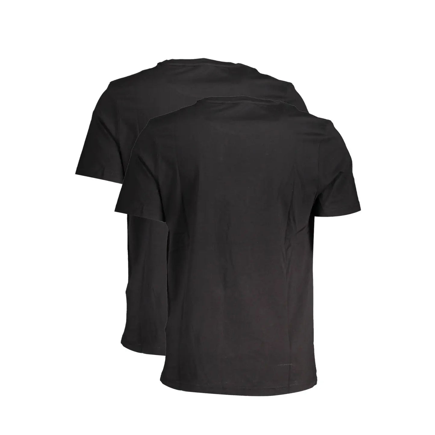 Fila - Pachet 2 Tricouri Essential cu guler rotund și logo discret, Negru - Vinty