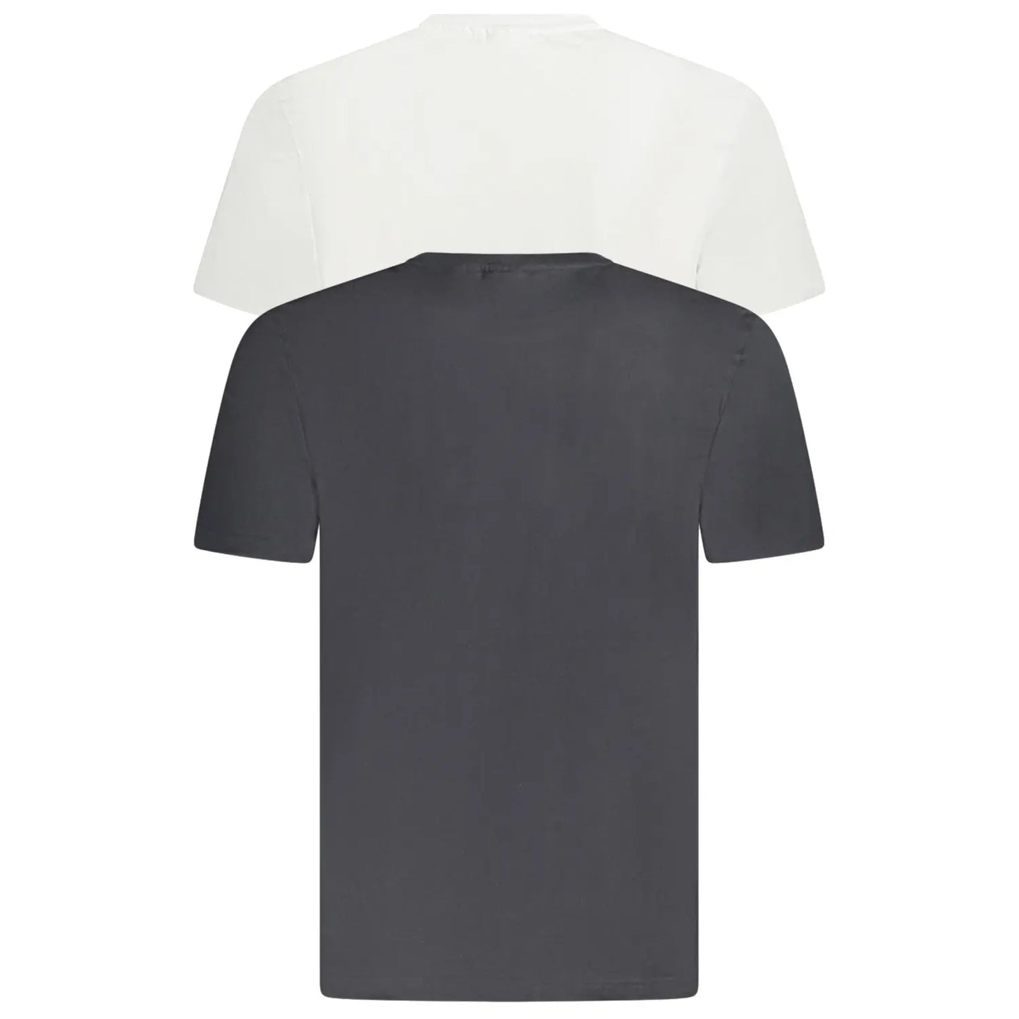 Fila - Pachet 2 Tricouri Essential cu guler rotund și logo discret, Alb/Negru - Vinty