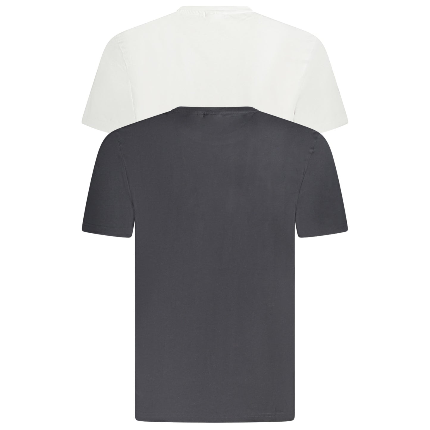 Fila - Pachet 2 Tricouri Essential cu guler rotund și logo discret, Alb/Negru - Vinty