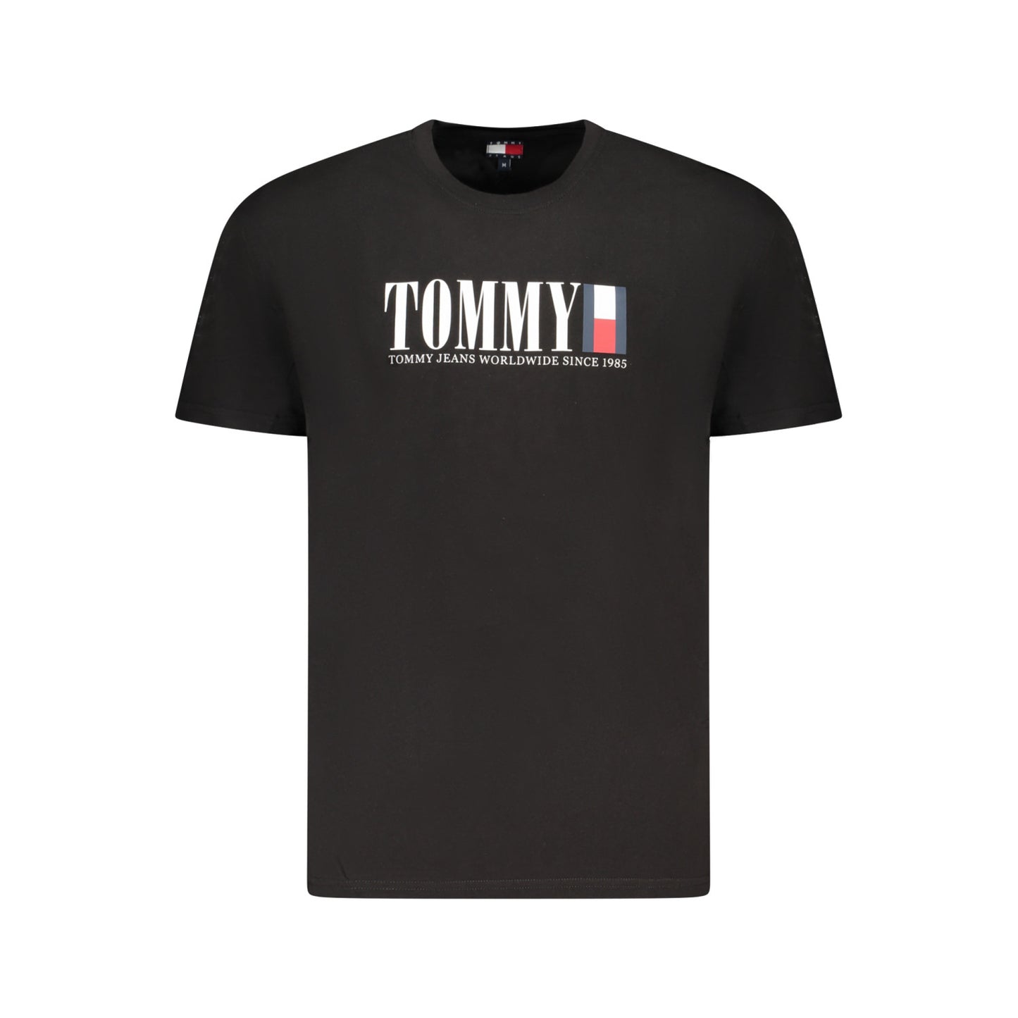 Tommy Jeans - Tricou Logo Regular Fit din bumbac, Negru - Vinty