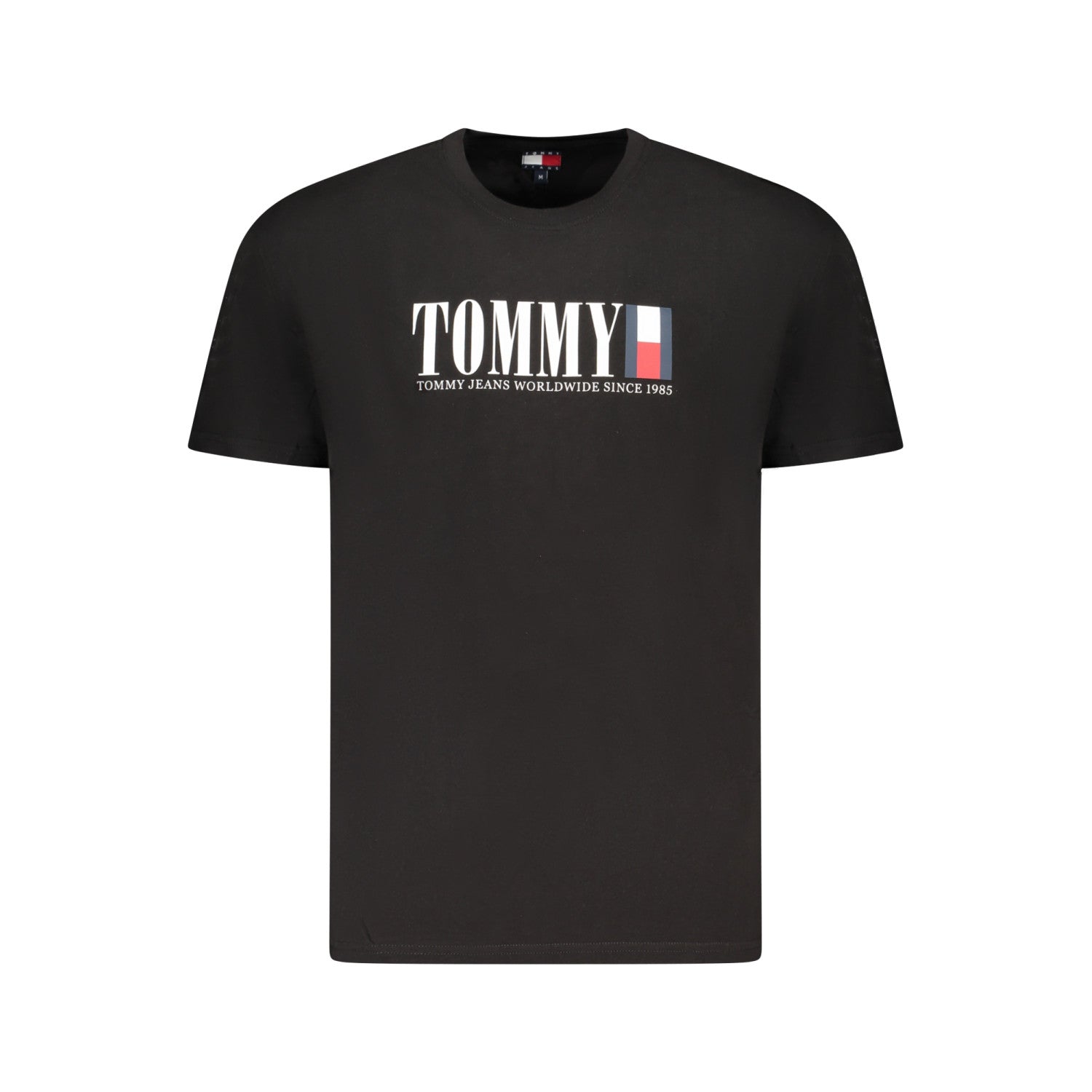 Tommy Jeans - Tricou Logo Regular Fit din bumbac, Negru - Vinty