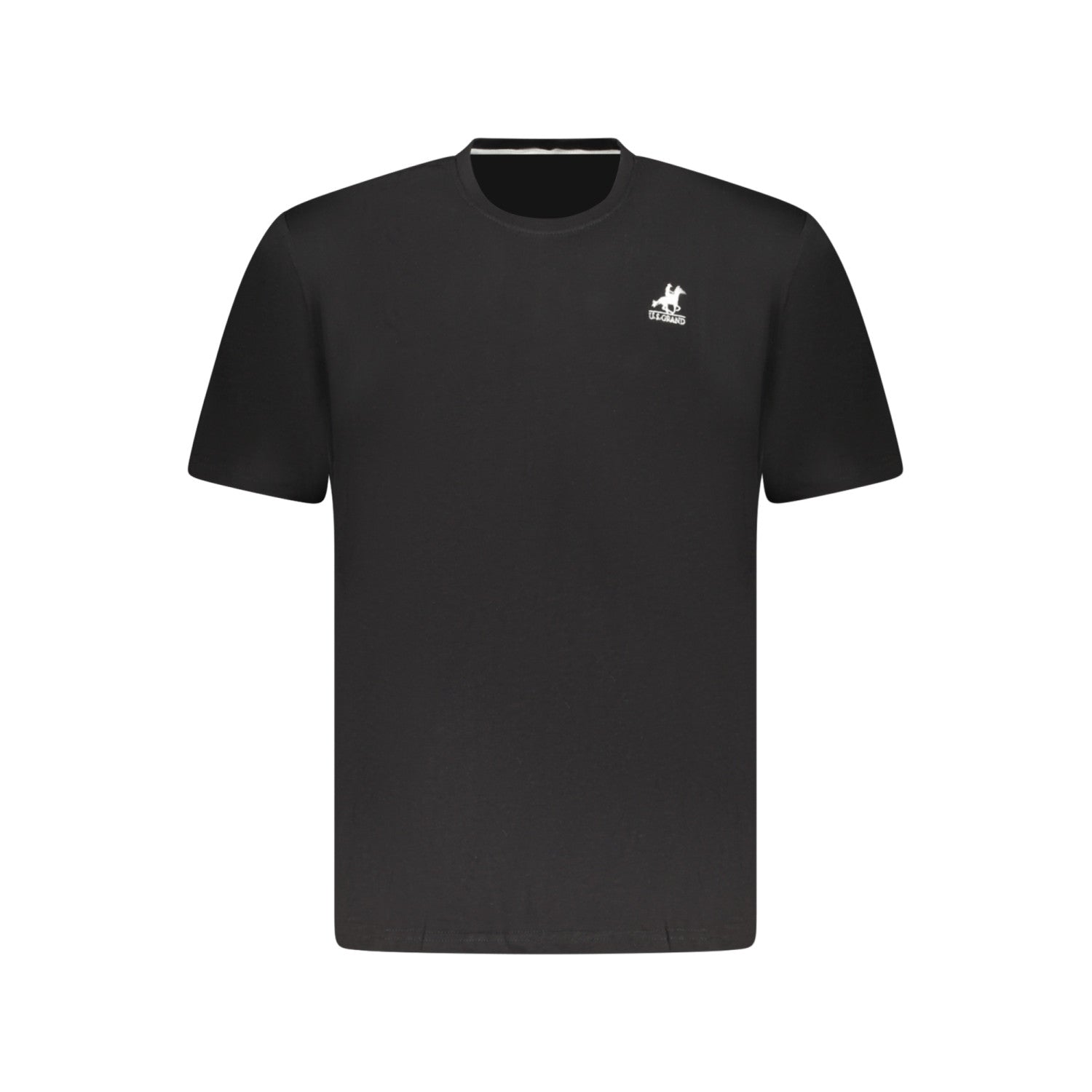 U.S. Grand Polo - Tricou Essential din bumbac cu logo brodat, Negru