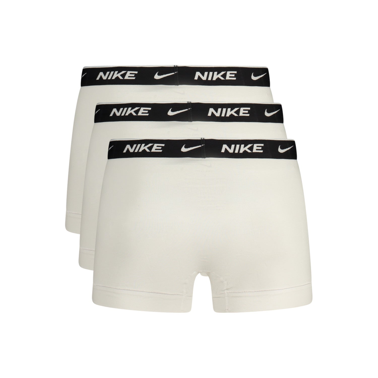 Nike, Pachet 3 perechi boxeri albi cu elastic logo în talie - Vinty