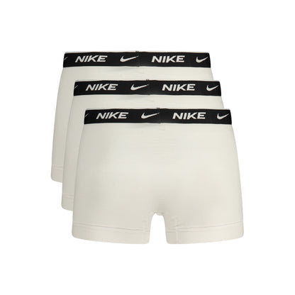 Nike, Pachet 3 perechi boxeri albi cu elastic logo în talie - Vinty