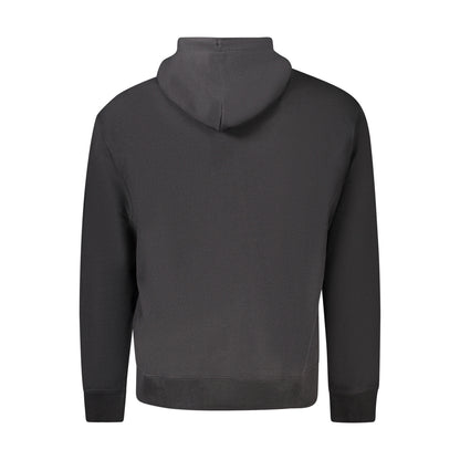 Calvin Klein Jeans - Hanorac din bumbac cu buzunar kangaroo, Negru - Vinty