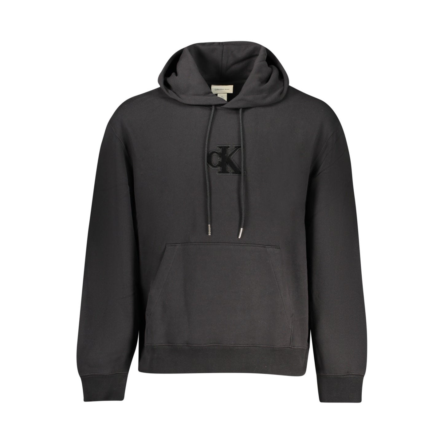 Calvin Klein Jeans - Hanorac Lejer cu Monogramă și buzunar kangaroo, Negru - Vinty
