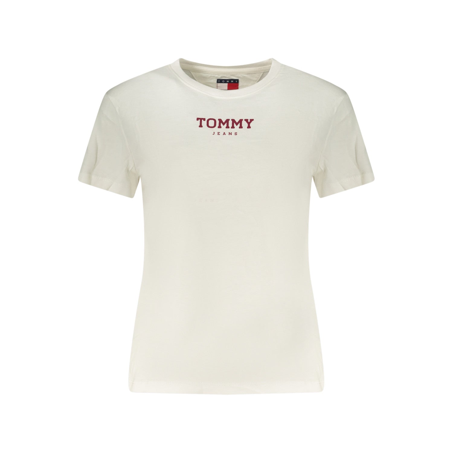 Tommy Jeans - Tricou Essential Logo din bumbac, Alb - Vinty