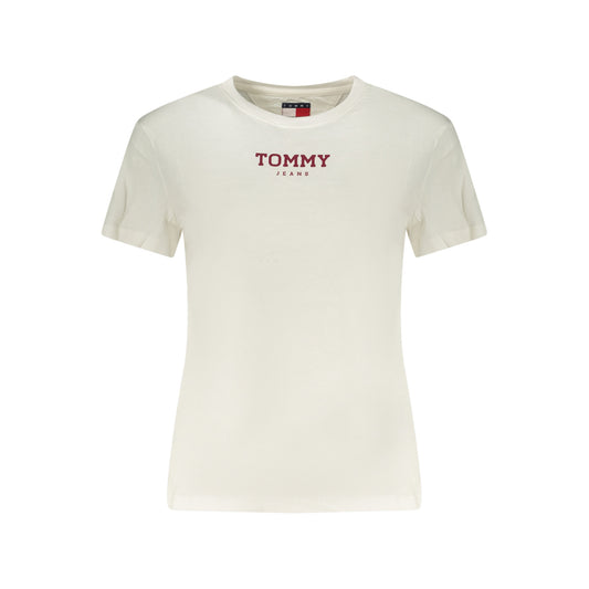 Tommy Jeans - Tricou Essential Logo din bumbac, Alb - Vinty