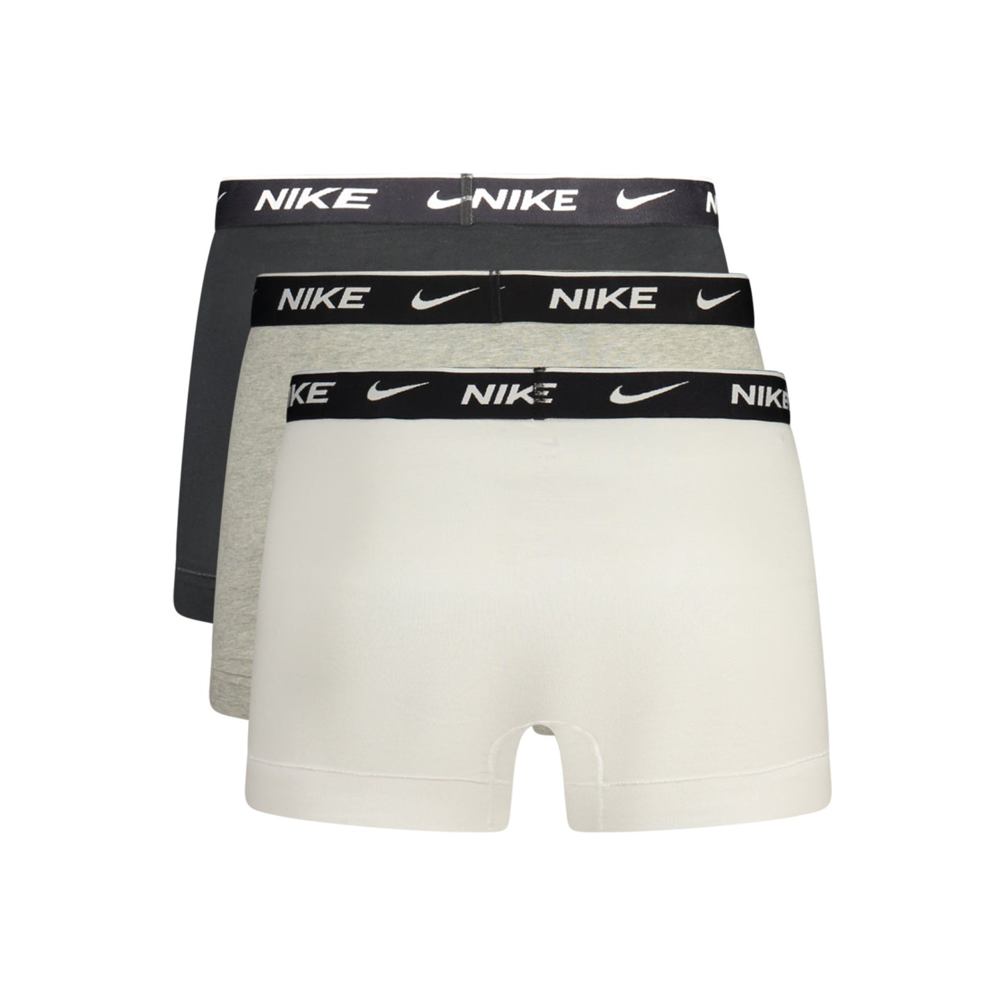 Nike – Pachet 3 Perechi Boxeri Albi/Gri/Negri cu Elastic Logo în Talie - Vinty