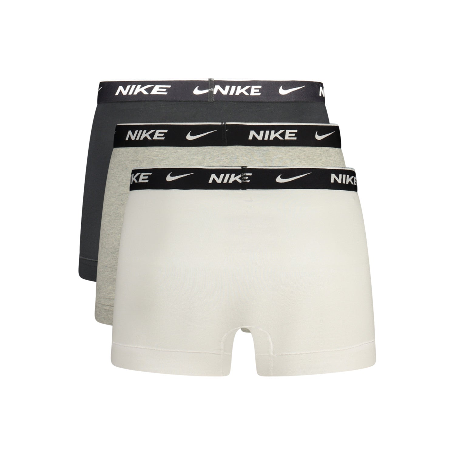 Nike – Pachet 3 Perechi Boxeri Albi/Gri/Negri cu Elastic Logo în Talie - Vinty