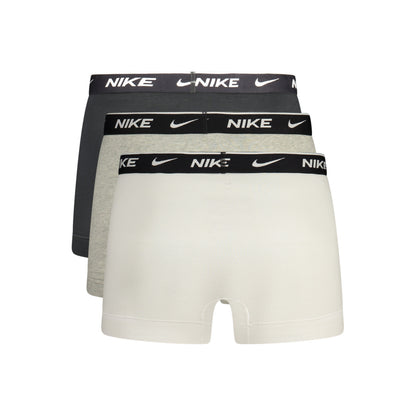 Nike – Pachet 3 Perechi Boxeri Albi/Gri/Negri cu Elastic Logo în Talie - Vinty