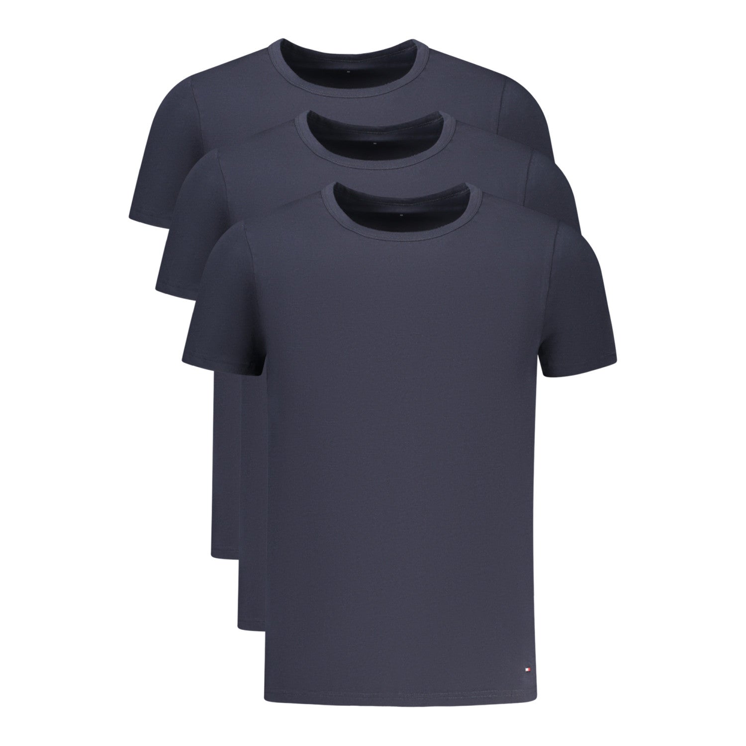 Tommy Hilfiger, Set 3 Tricouri Bleumarin, Barbati, Guler rotund, Maneca scurta - Vinty