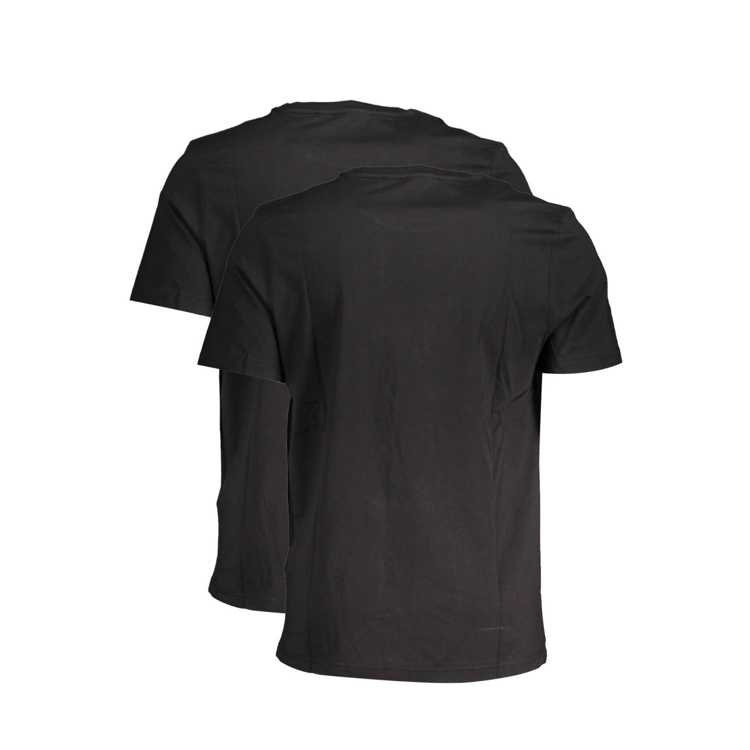 Fila - Pachet 2 Tricouri Essential cu guler rotund și logo discret, Negru - Vinty