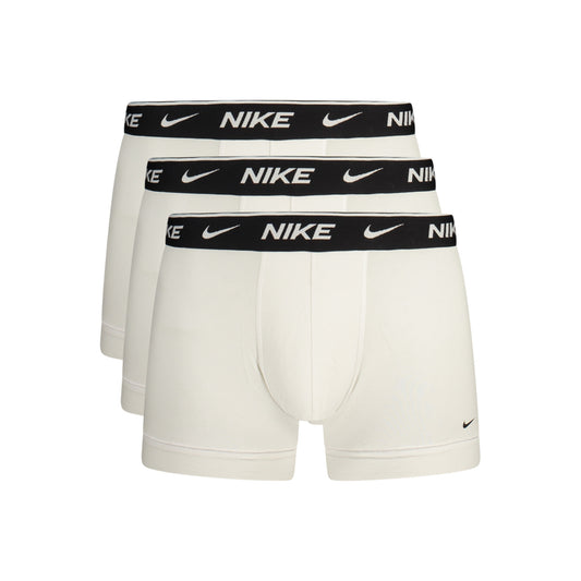 Nike, Pachet 3 perechi boxeri albi cu elastic logo în talie - Vinty